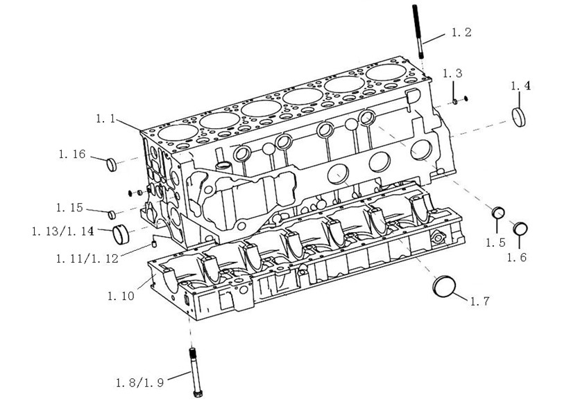 2010066 Cylinder block assembly Meppon Truck