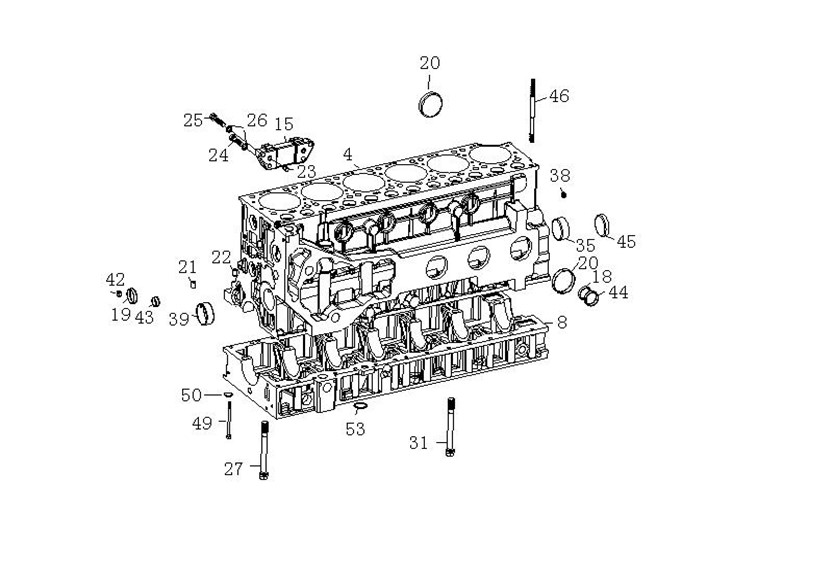 2010174 Cylinder block assembly Meppon Truck