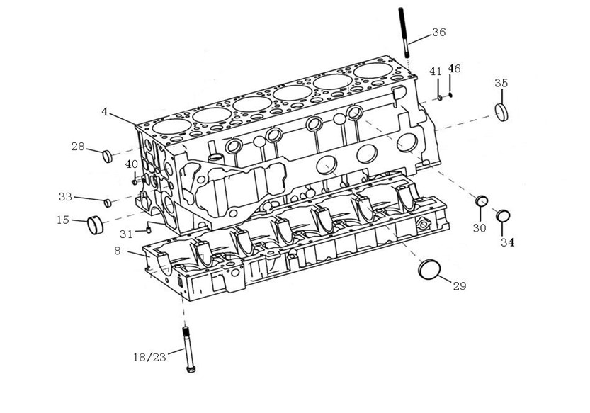 2010188 Cylinder block assembly Meppon Truck