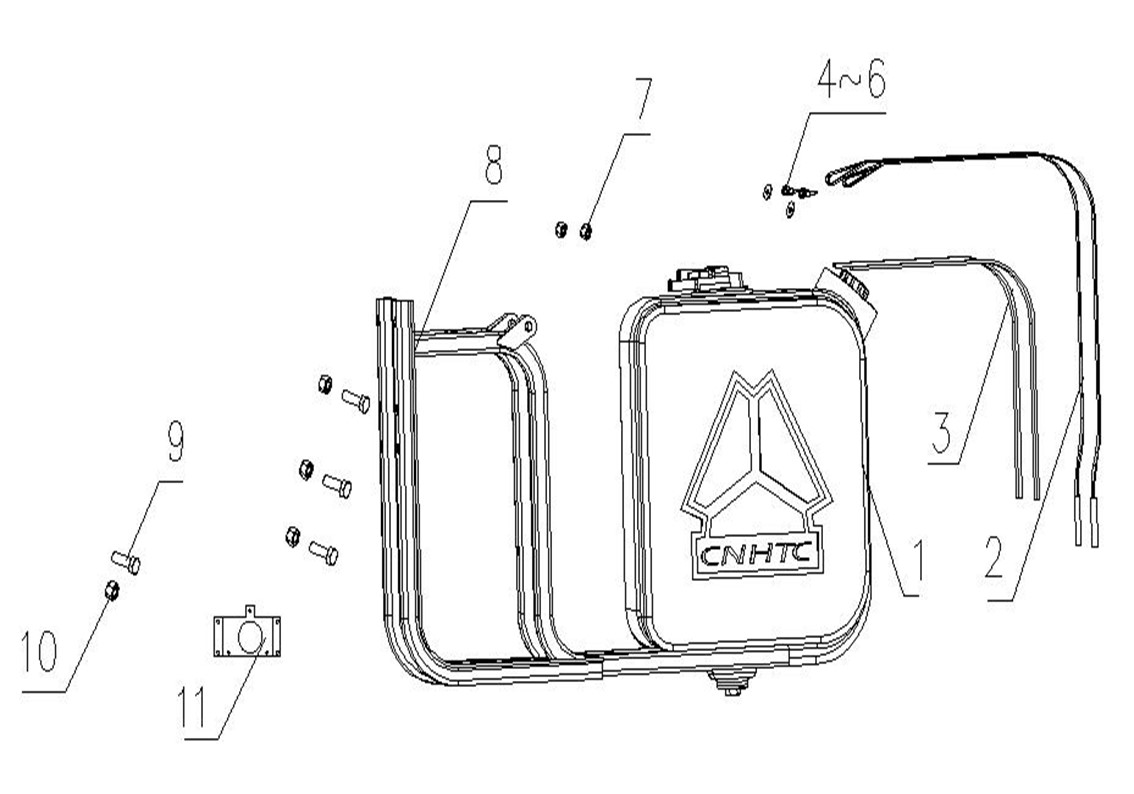 2552303 Urea Tank and installation Meppon Truck