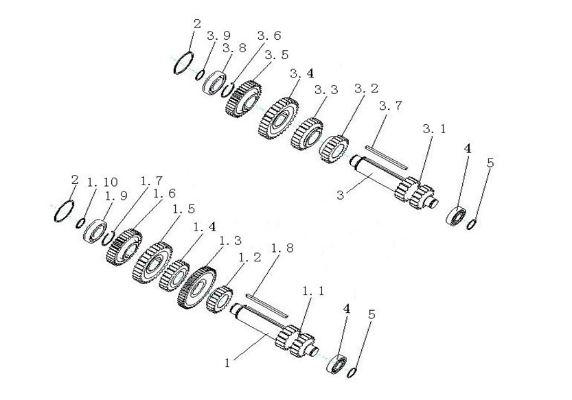 3030034 Auxiliary shaft assembly (multiple access port) Meppon Truck