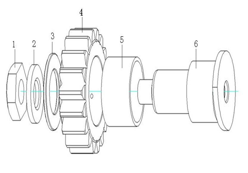 3050039 Idle gear shaft components Meppon Truck
