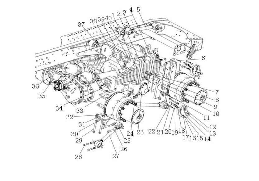 ゆか　1125 6521692 HOWO 6×6 rear suspension – Meppon Truck