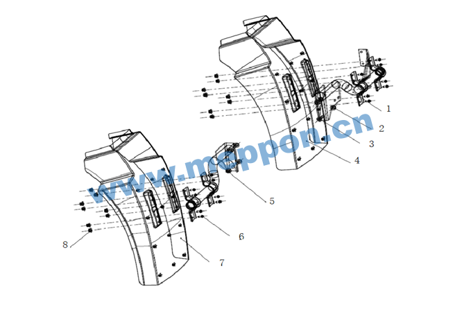 1931628 mudguard assembly – Meppon Truck